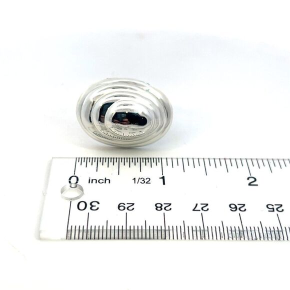 Tiffany & Co Estate XL Puffed Clip-on Earrings Sterling Silver TIF738 - Picture 12 of 12